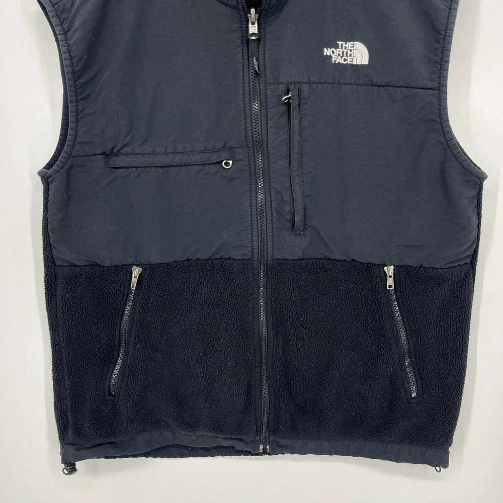 The North Face Mens Denali Polartec Fleece Vest Black Size Medium Full Zip